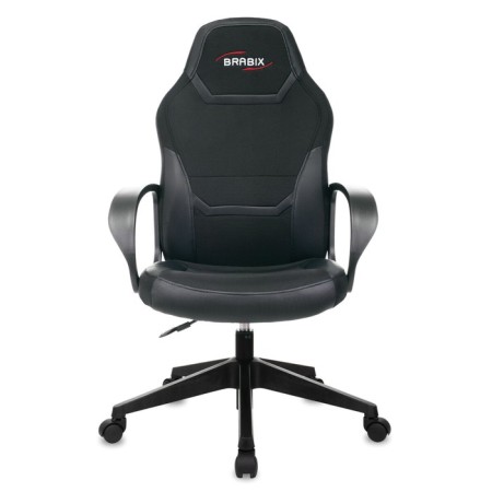 Playing armchair Brabix Alpha GM-018, fabric/eco-leather, black-1