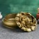 Casket "Big Flower" bronze with gilding, 13x13x9cm