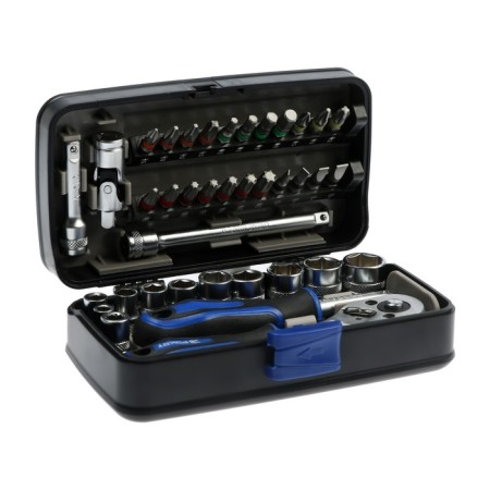 A set of end heads and bit with Rokot holders, 689-002, 1/4 ", 38 items
