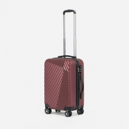 Small 20 suitcase, "Cartes factory", lightning department, code castle, 4 wheels, burgundy color