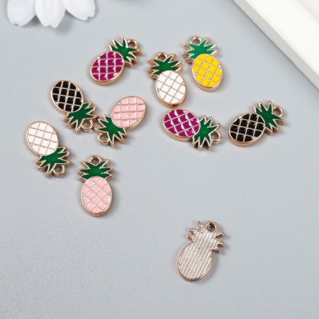 Decor for creativity plastic for metal "Pineapp" mix set 10 pcs 1.3x2.1 cm-2