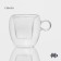 Glass mug with double walls Magistro "Heart", 120 ml, 12 × 9.5 × 9.5 cm