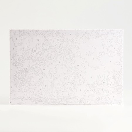 Picture on numbers on canvas with a subframe "Pink peonies", 30x20 cm-2