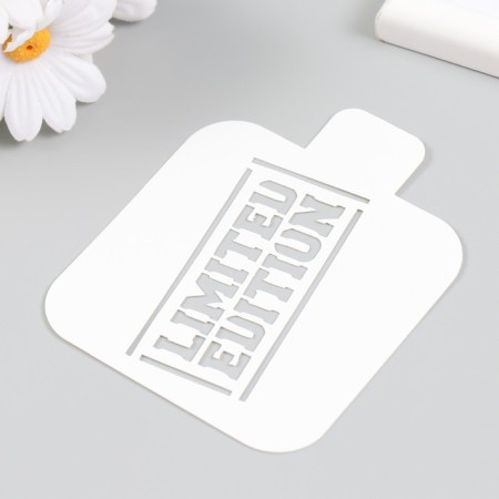 Plastic stencil "Limited production" 9x9 cm-1