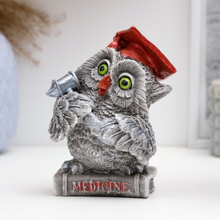 Figure "owl scientist" 12x6x6cm-1