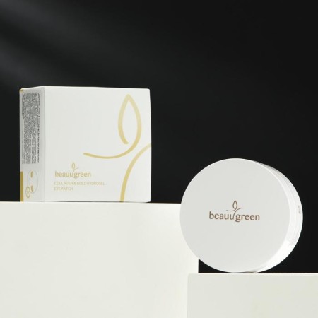 Paths for the eyes of hydrogel beaugreen with gold and collagen, 60 pcs