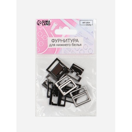Flotter for a swimsuit, metal, 15 mm, 5 pcs., Black nickel color-3