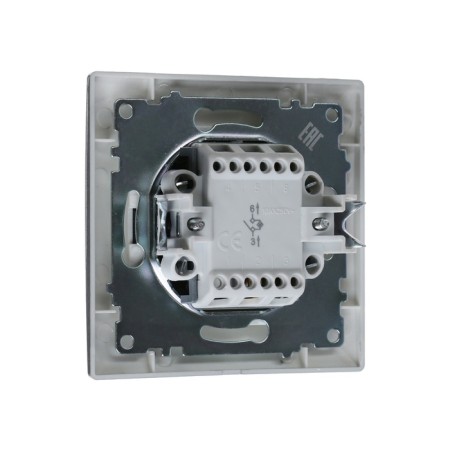 Luazon Lighting "Antei" switch, 10 A, 1 key, with backlight, hidden silver-2