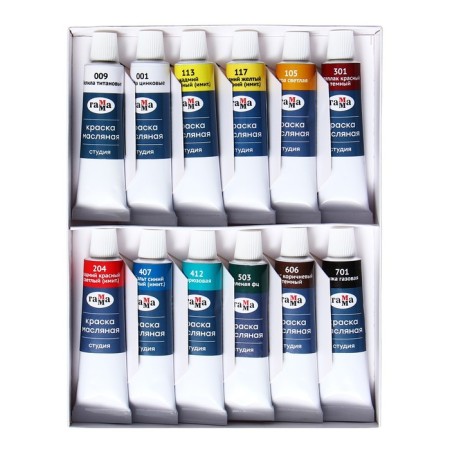 Painting Oil set in tubes 12 -ZV*18ml gamma studio 1218018-1