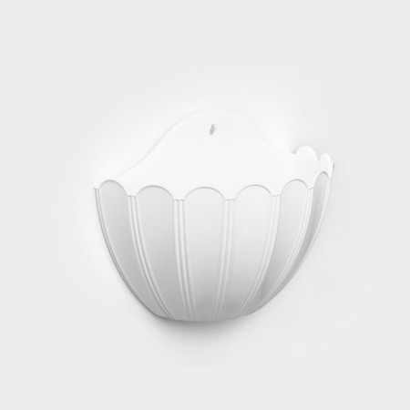 Kashpo Nasty "Chrysanthemum", 1 l, 9.5 x 8.5 x 15.3 cm, white color