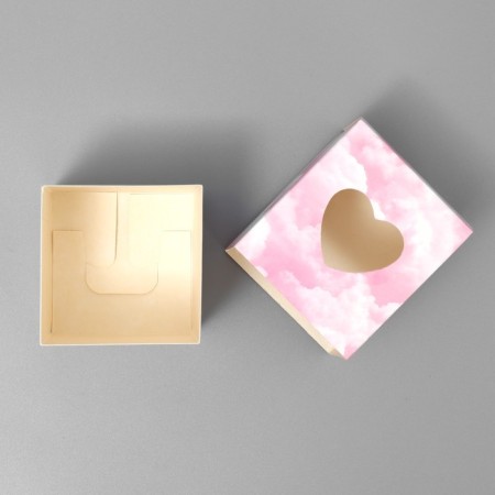 Bonbonnier box, gift packaging, pink clouds, 6 x 7 x 6 cm-4