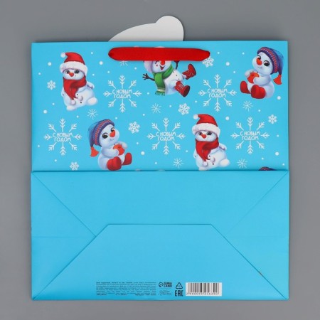 Gift package "Snowman", 30 x 30 x 15 cm, new year-8