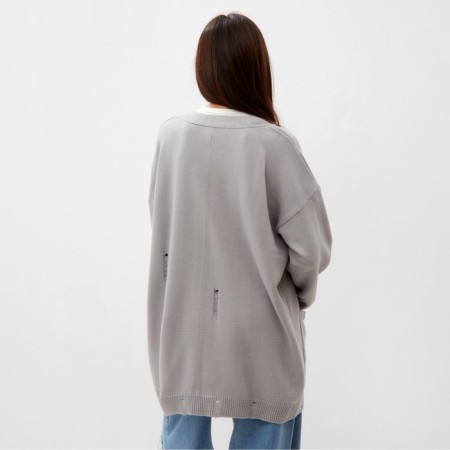 Cardigan Women's Mist with pockets, graphite, OneSize (44-48)-6