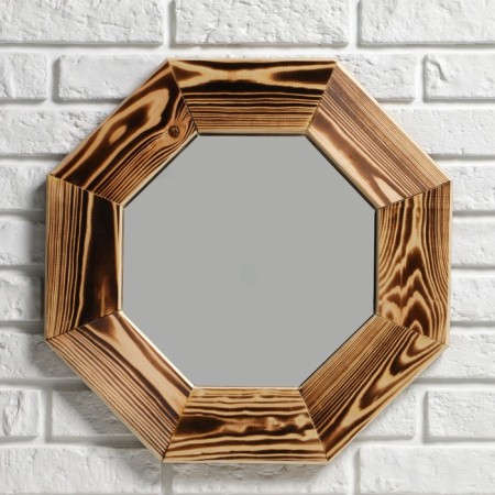 Enemy mirror, pine, firing, 53 × 53 cm-2