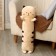 Soft toy-podushka "Cat-striped", 65 cm, beige color