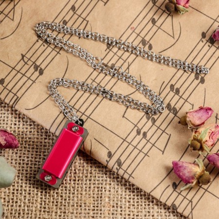 Music Life 4 Harly Harly, 8 tones, 3.5x1.5x1cm, chain 28cm, pink-2