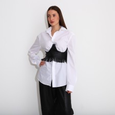 Buttons corset, height 20 cm, black color