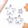 A set of forms for cutting the cookies of the “rose petals”, 4 pcs, chrome -colored color