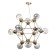 Chandelier "Molecule" 12he27 Brass 80x80x65-115 cm