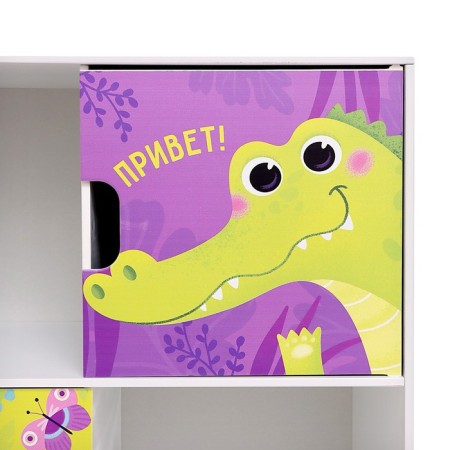 Rabberry with the doors "Funny animals", 60 × 60 cm, white color-5