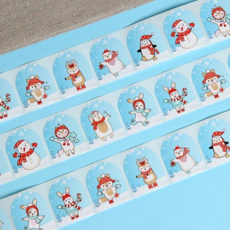Stickers in the roll "ice rink", 500 pcs, 3.5 x 2.5 cm-1