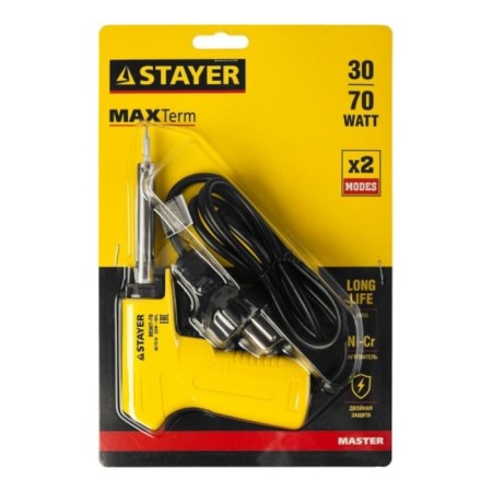 STAYER MASTER soldering iron, plastic handle, NI-CR sting, 70 W, 220 V,-3