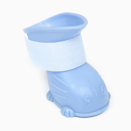 Dog boots, rubber, set 4 pcs, size S, blue-1