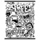 Notebook of 48 sheets in the cell "Color yourself" Art Black, cover coated cardboard, offset unit, mix