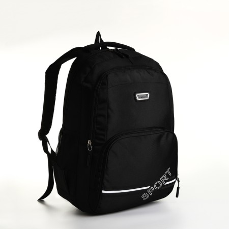 Youth backpack with lightning, 4 pockets, black/gray color-2