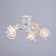Mia chandelier 5x60W E27 white, gold 59x18x24cm