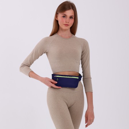 Lightning waist bag, reflective elements, blue color-6