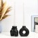 Set of candlesticks "Marta and Meland" Black Gloss, 2pcs/5x10cm/10x8cm