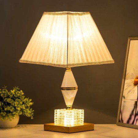 Chatter desk lamp E27 40W white-gold 23x23x41 cm Risalux-1