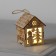 Christmas tree toy "House with a snowman", from batteries, a glow of warm white