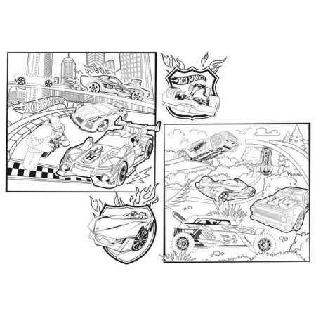 Very large coloring “click on gas! Hot Wils "-3