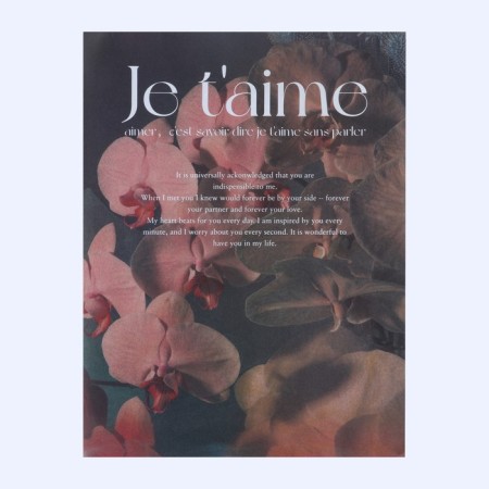 Paper packaging for flowers double -sided je t`Aime, 38 x 50 cm-1