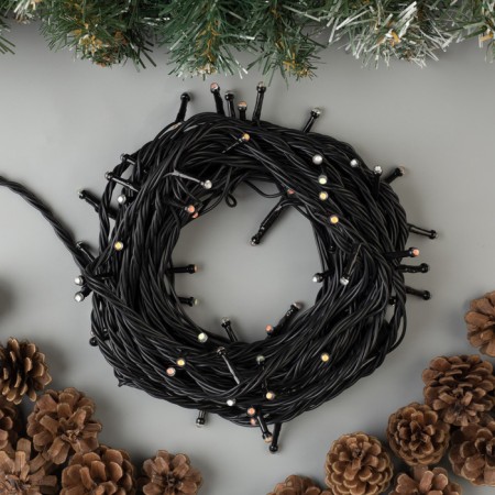 Garland “thread” 10 m, IP44, UMS, dark thread, 72 smd-led, glow of multi, 220 V-1