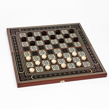 Board game 3 in 1 "Eastern Mosaic": backgammon, chess, checkers, wood 50 x 50 cm-2