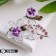 Brooch "Flower branch" duet, purple color in silver