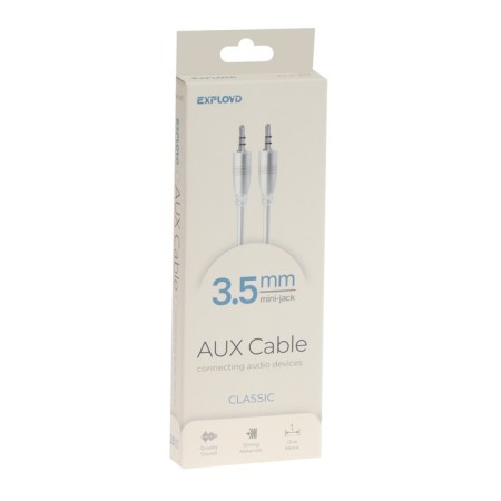 Audio EXPLOYD EX-K-473, Jack 3.5 mm (M) -Jack 3.5 mm (M), 1m, white-3