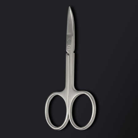 Manicure scissors "Premium", bent, narrow, 9 cm, on the blist, silver color-3