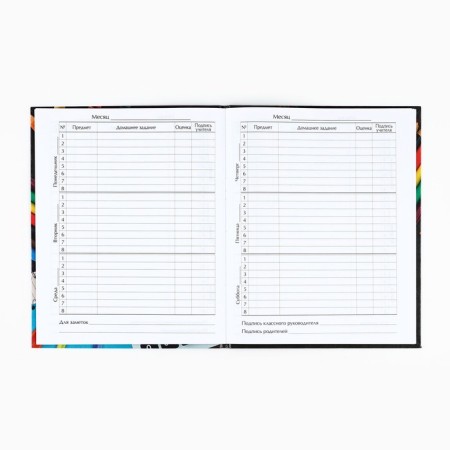 School diary for grade 1-11, in an integrated cover, 40 l. "School accessories"-2