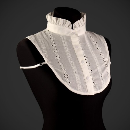Collar false stand, openwork, neck diameter = 46 cm, 33 × 25.5 cm, ivory color-8