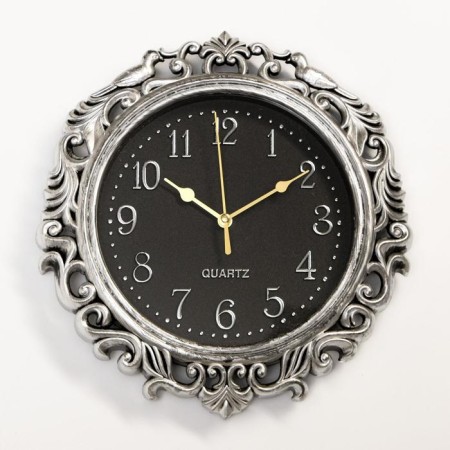 Wall clock, series: interior, "catage", discrete move, D-17 cm, 27 x 26 cm