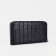 Male purse with zipper, department for bills, for maps, for coins, black color
