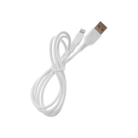 Cable D-01L, Lightning-USB, 1 m, 2.4 A, charging + data transfer, white-2