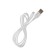 Cable D-01L, Lightning-USB, 1 m, 2.4 A, charging + data transfer, white