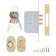 Cross -shaped Castle Castle Kale 189/3MF, 45 mm, 5 keys, brass color