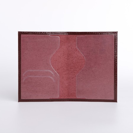 Cover for passport, burgundy color-4