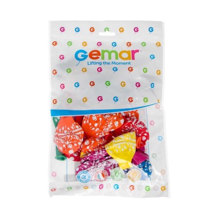 Latex ball 12 "Happy birthday", pastel, silk, set 25 pcs., Mix color-1